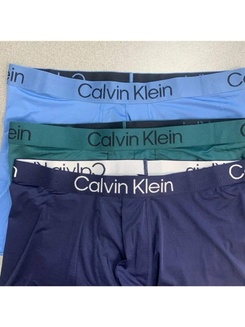 NWT Calvin Klein Men's Large Blue3-Pack Boxer Briefs Microfiber